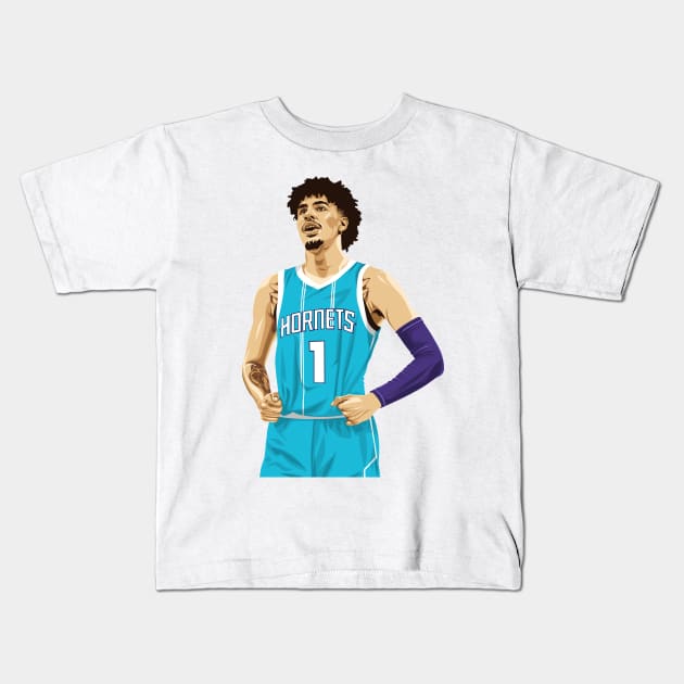 Lamelo Ball Kids T-Shirt by knnthmrctn